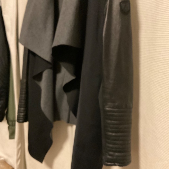 Rudsak Leather Cascading Collar Jacket - Picture 3 of 8